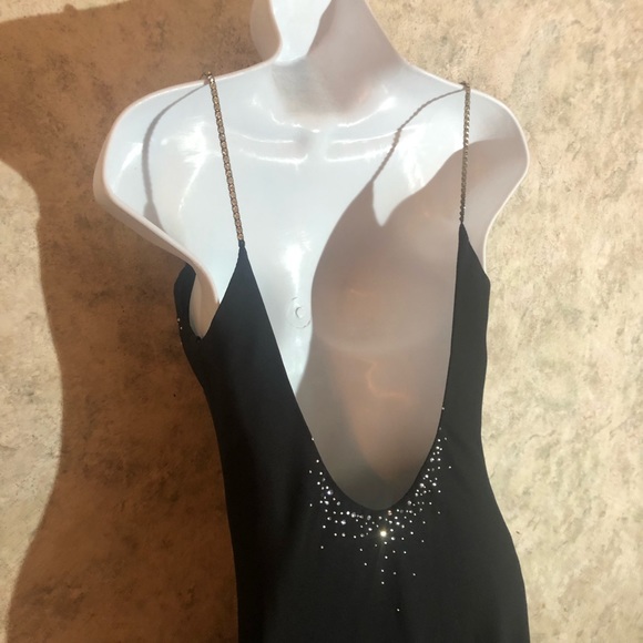 Dave & Johnny Diamond Strap Prom Gown - Picture 13 of 15